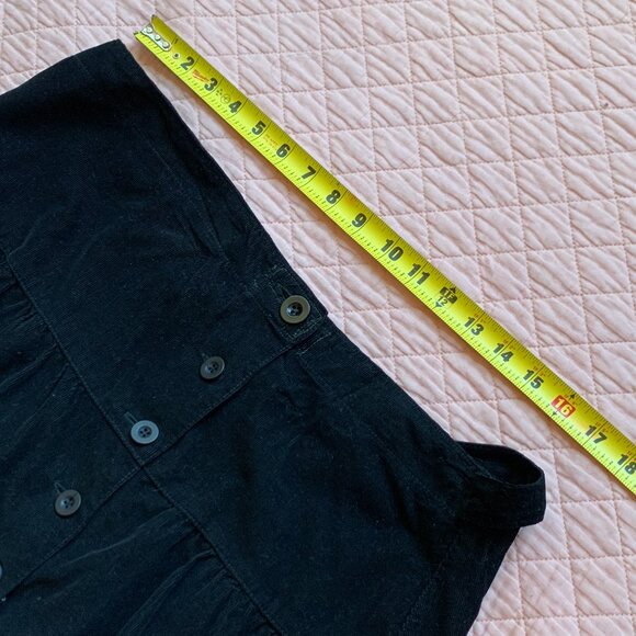 NEVADA - Fine Wale Corduroy Skirt - Brown Button-Front with lace hem - Size 16 - Picture 11 of 12